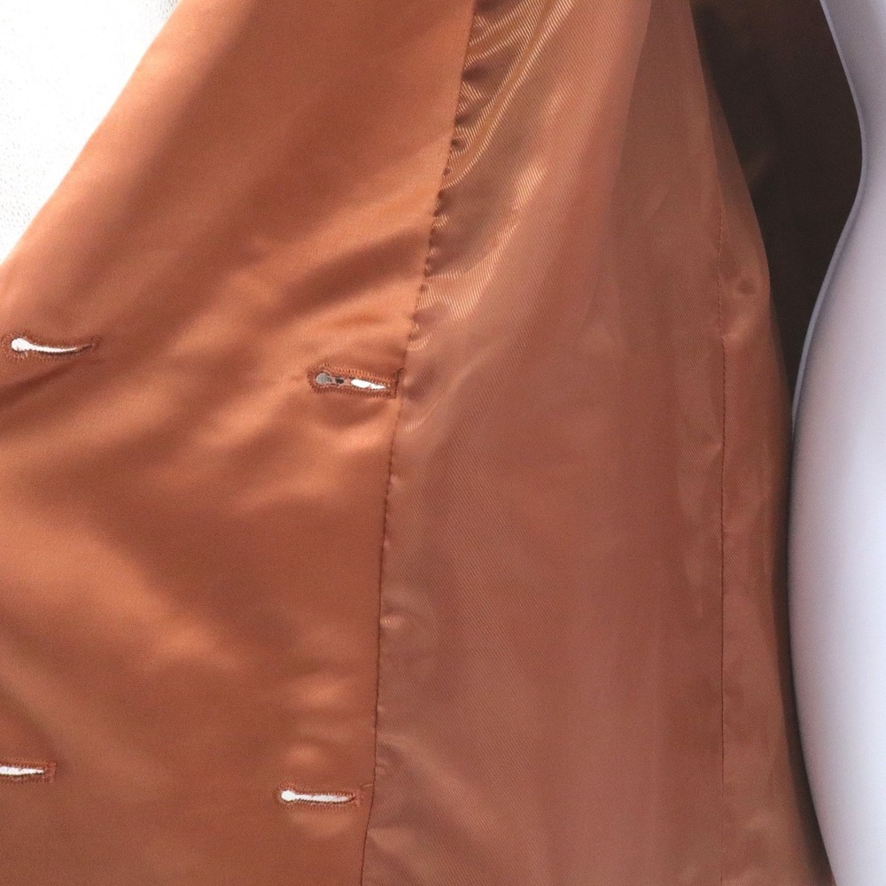 Jason Wu Copper Satin Double Breasted Sleeveless Vest Blazer Tailored M - Picture 8 of 10